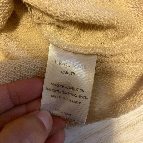 IRO JEANS GARETH Beige Distressed Effect Top - Picture 5 of 7